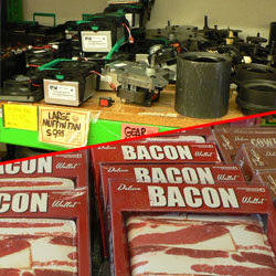 Popular children's toys such as these large muffin fans and deluxe bacon wallets will no longer be available if local toy store Archie McPhee is forced out of business by HB 2647.