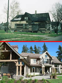 Above: An upscale Auburn neighborhood | Below: A modest, low-end Bellevue home. Above: An upscale Auburn neighborhood | Below: A modest, low-end Bellevue home.