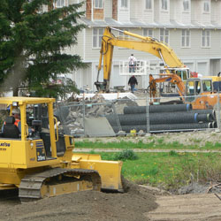 Try this: Rent a bulldozer of your own and challenge the construction workers next door to race. First to the lot line wins. Try this: Rent a bulldozer of your own and challenge the construction workers next door to race. First to the lot line wins.