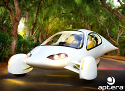 DUH points to the all-electric Aptera as an example of the kind of futurey, non-earth-destroying designs they would like to see promoted.