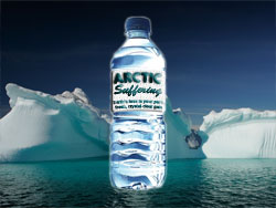 A future advertisement for bottled Arctic melt-off.