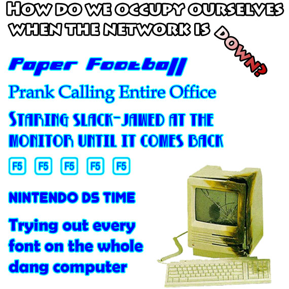 How do We Occupy Ourselves when the Network is Down?