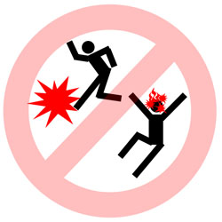 For your own safety, do not jump onto detonating fireworks, or set them off on your head. For your own safety, do not jump onto detonating fireworks, or set them off on your head.