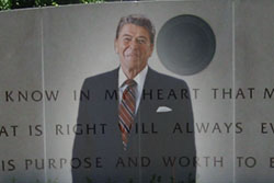 Ronald Reagan's ghost appeared quite distressed as he delivered a strong condemnation of today's Republican Party from his tomb in Simi Valley.