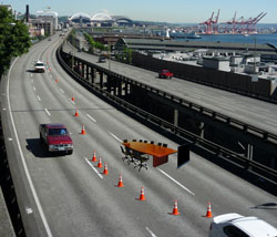 Special lanes on the Alaskan Way Viaduct are reserved for committee meetings three times a week.