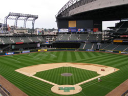 Safeco Field sits quiet during one of the few moments this season in which the Mariners were not losing yet another game. Safeco Field sits quiet during one of the few moments this season in which the Mariners were not losing yet another game.
