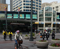 Area malls such as downtown Seattle's Westlake Center have become virtual ghost towns as local residents make painful cuts in their personal budgets. Area malls such as downtown Seattle's Westlake Center have become virtual ghost towns as local residents make painful cuts in their personal budgets.
