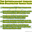 Top Entertainment Choices For Disaffected Sonics Fans