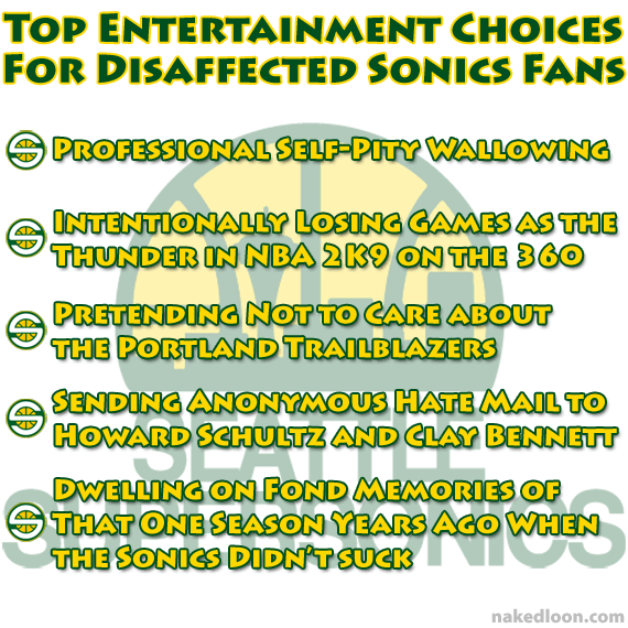 Top Entertainment Choices For Disaffected Sonics Fans