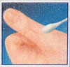 Point at your thumb with a Q-tip.
